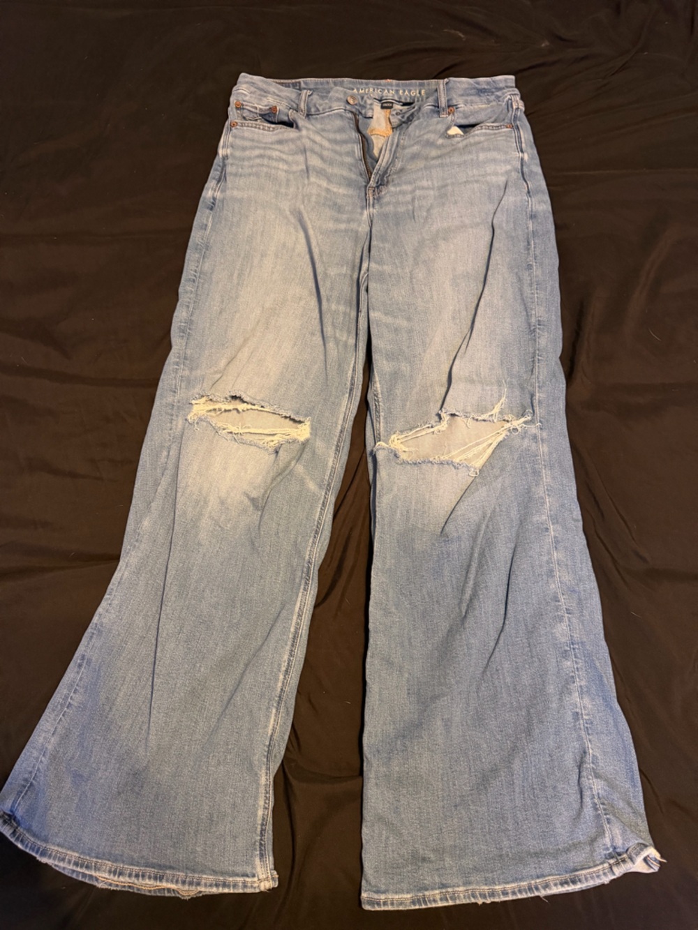 American Eagle Outfitters Light Blue Distressed Skinny Jeans